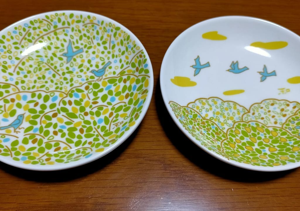 小鳥と森の小皿セット