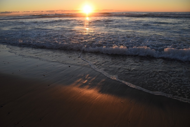 夕方の海